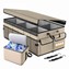 HAEGS Araç Bagaj Düzenleyici Soğutucu Çantalı Bagaj Organizer Sağlam Katlanabilir Otomobil ve SUV lar için Cepli 3 Ana Bölmeli 70L 75x35x28 cm - Bej