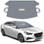 Haegs Buz ve Kar Önleyici Araç Ön Cam Örtüsü Brandası Ağır Hizmet Tipi 600D Oxford Kumaş Arabalar SUV lar Kamyonetler İçin Oto Ön Cam Koruyucu Güneşlik Don Örtüsü 178x106cm L - Gri