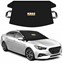 Haegs Buz ve Kar Önleyici Araç Ön Cam Örtüsü Brandası Ağır Hizmet Tipi 600D Oxford Kumaş Arabalar SUV lar Kamyonetler İçin Oto Ön Cam Koruyucu Güneşlik Don Örtüsü 178x106cm L - Siyah