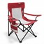 Haegs Kamp Sandalyesi Outdoor Plaj ve Piknik için Katlanır Kamp Sandalyesi Saklama Cepli Bardak Tutuculu Extra Destekli 120 Kg Taşıma Kapasiteli Standart Boy - Kırmızı