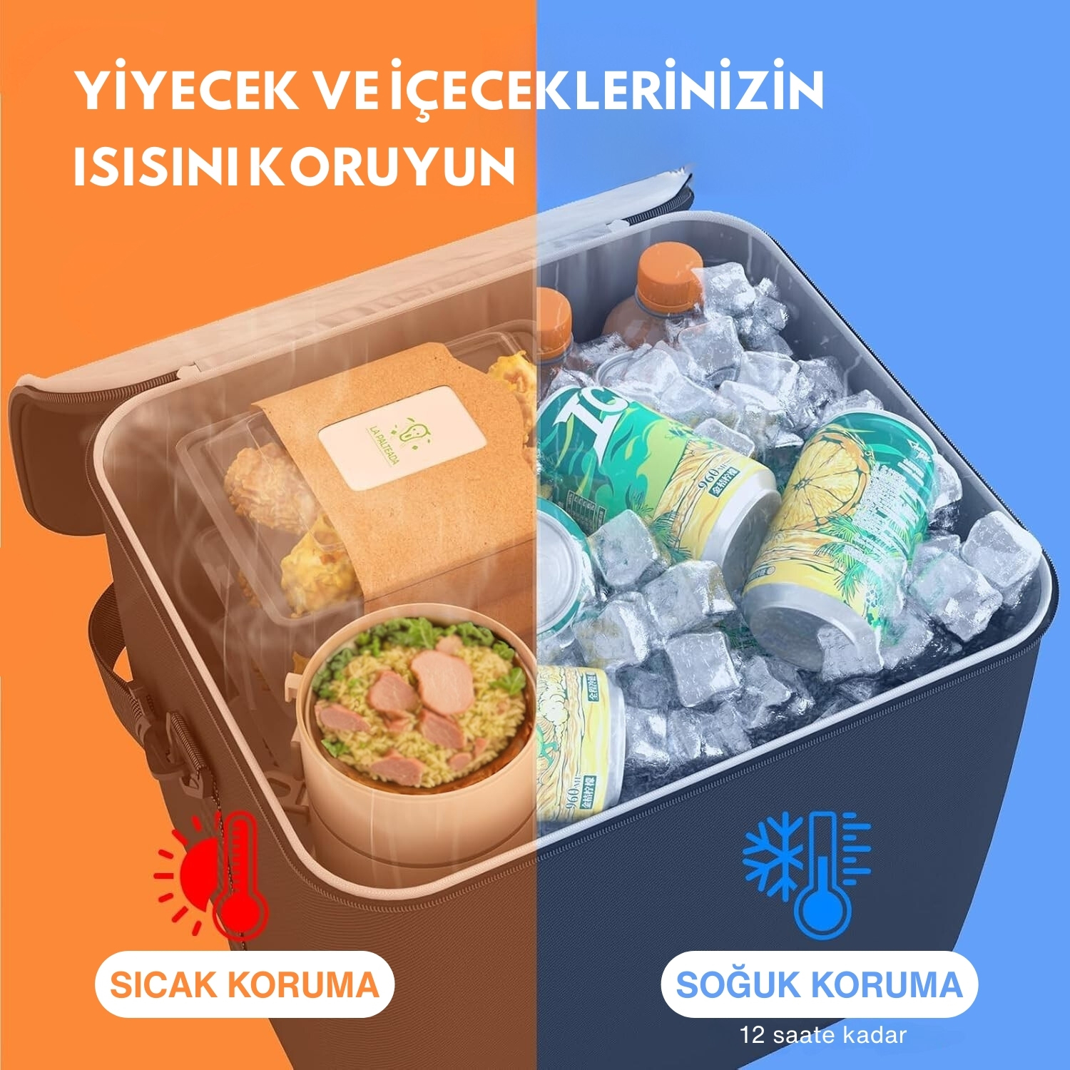 HAEGS Araç Bagaj Düzenleyici Soğutucu Çantalı Bagaj Organizer Sağlam Katlanabilir Otomobil ve SUV lar için Cepli 3 Ana Bölmeli 100L 90x40x28 cm - Siyah 4