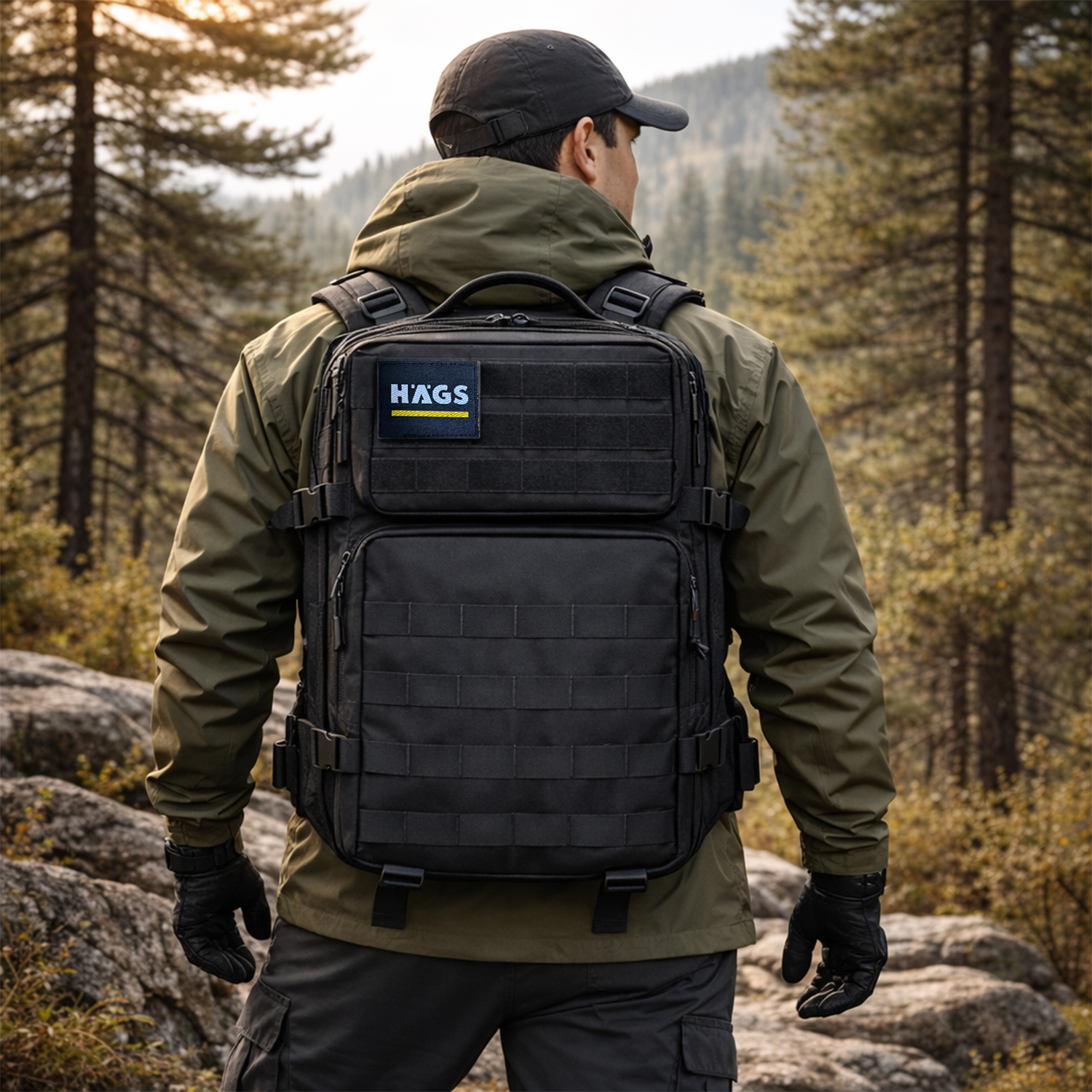 HAEGS Askeri Taktik Sırt Çantası Ordu Derecesinde Sağlam Ağır Hizmet Taktik Çanta 3 Günlük Acil Durum Hücum Çantası Kampçılık Dağcılık Trekking Seyahat Sırt Çantası- 45L - Gri 8