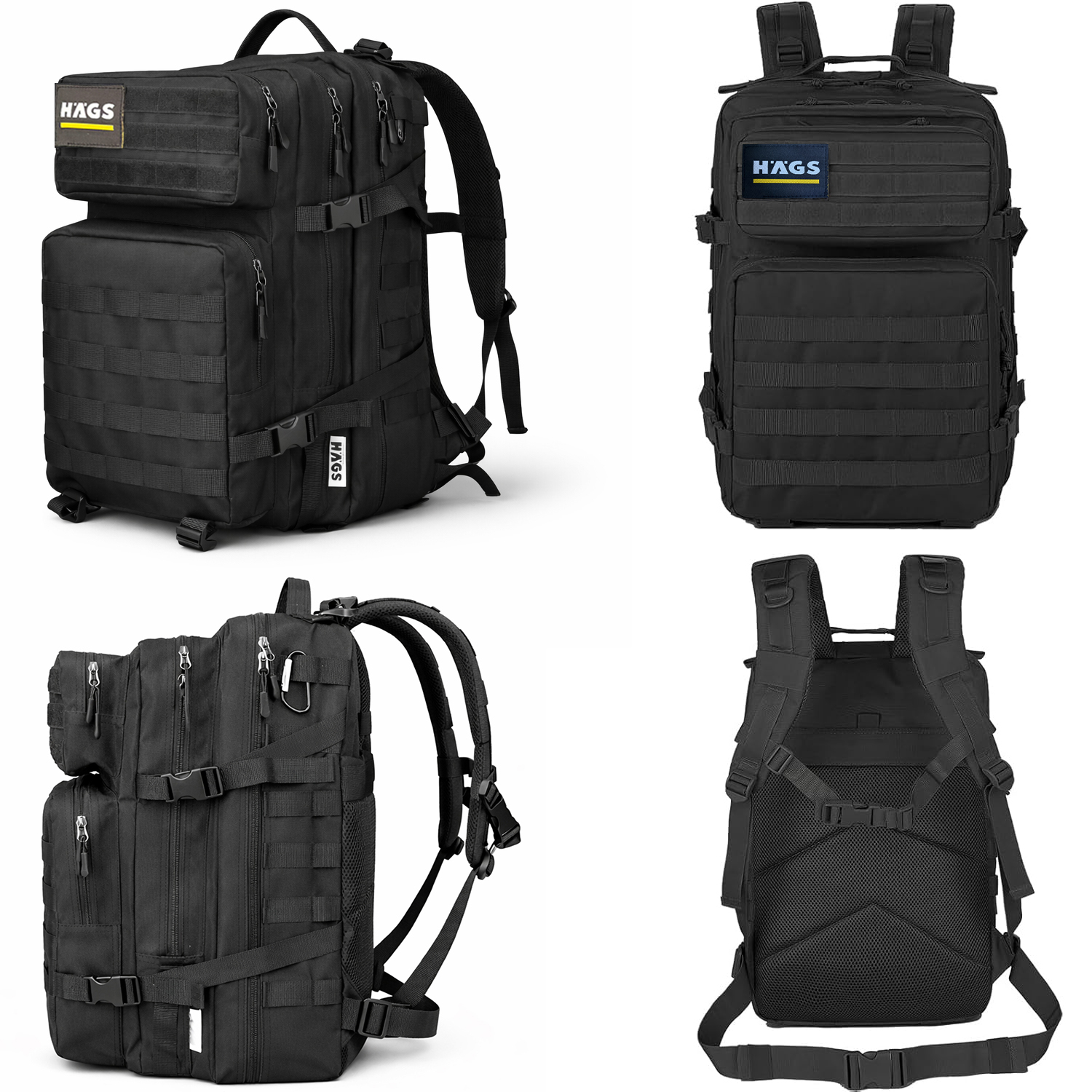 HAEGS Askeri Taktik Sırt Çantası Ordu Derecesinde Sağlam Ağır Hizmet Taktik Çanta 3 Günlük Acil Durum Hücum Çantası Kampçılık Dağcılık Trekking Seyahat Sırt Çantası- 45L - Sarı 5