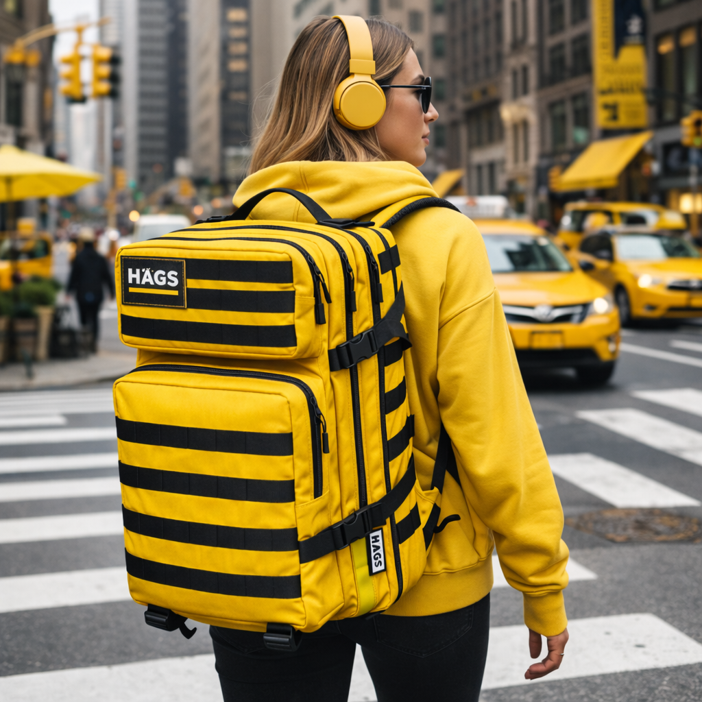 HAEGS Askeri Taktik Sırt Çantası Ordu Derecesinde Sağlam Ağır Hizmet Taktik Çanta 3 Günlük Acil Durum Hücum Çantası Kampçılık Dağcılık Trekking Seyahat Sırt Çantası- 45L - Sarı 2