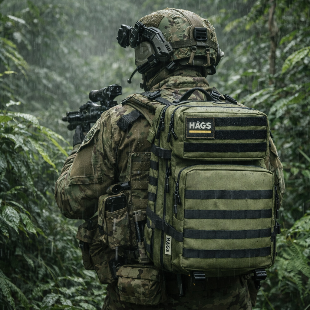HAEGS Askeri Taktik Sırt Çantası Ordu Derecesinde Sağlam Ağır Hizmet Taktik Çanta 3 Günlük Acil Durum Hücum Çantası Kampçılık Dağcılık Trekking Seyahat Sırt Çantası- 45L - Yeşil 2