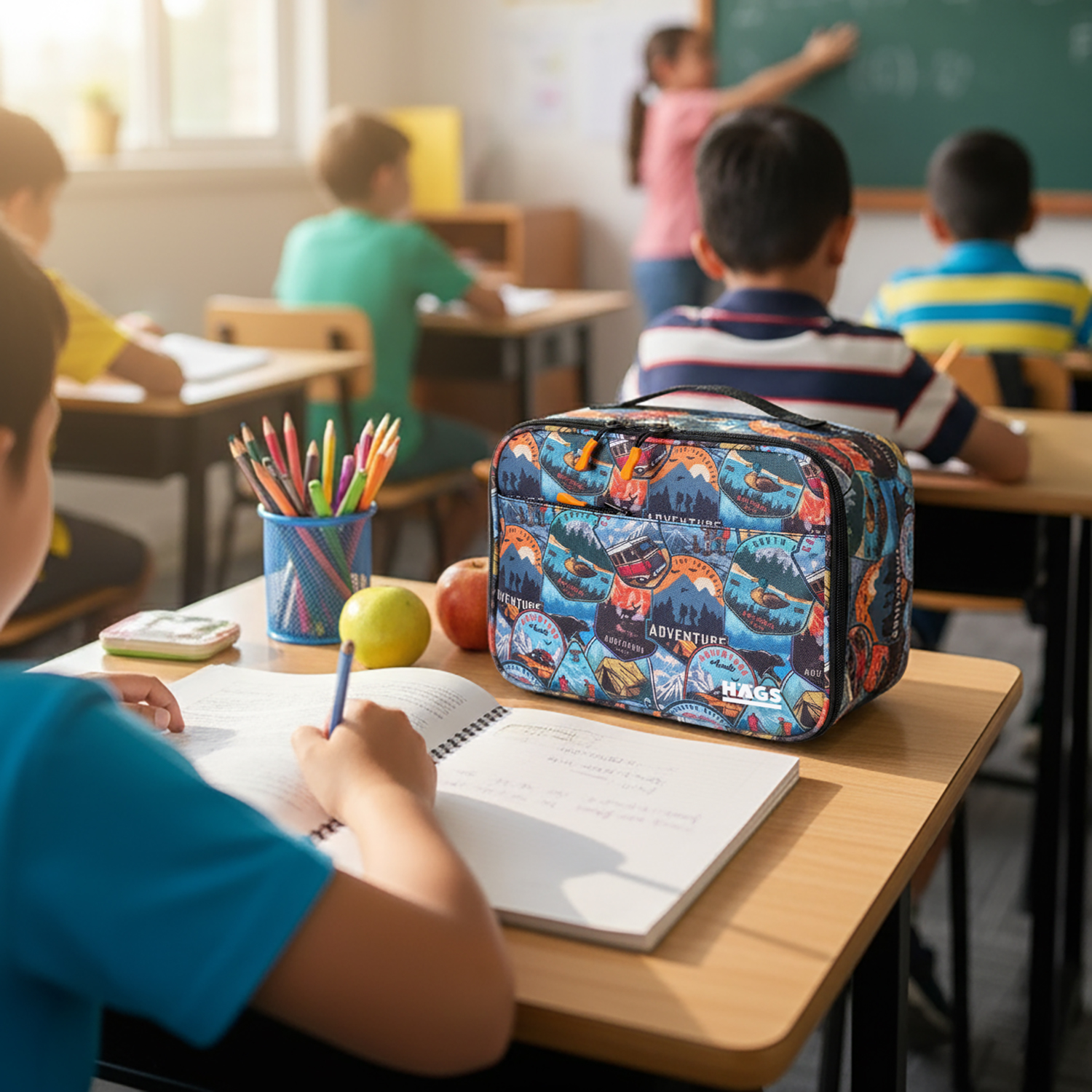 HAEGS Çocuk Beslenme Çantası Erkek Çocukları için Öğle Yemeği Kutusu - Termal Yalıtımlı Erkek Çocuk Beslenme Çantası Kreş ve Okul İçin Küçük Öğrenci Öğle Yemeği Kutusu - Adventure 3