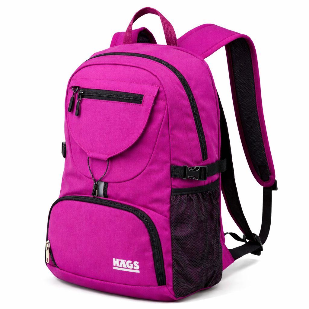 HAEGS Küçük Hafif Katlanabilir Kadın Günlük Sırt Çantası Ultra Hafif Seyahat Yürüyüş Kamp Günlük Kullanım için 20 Lt Pembe