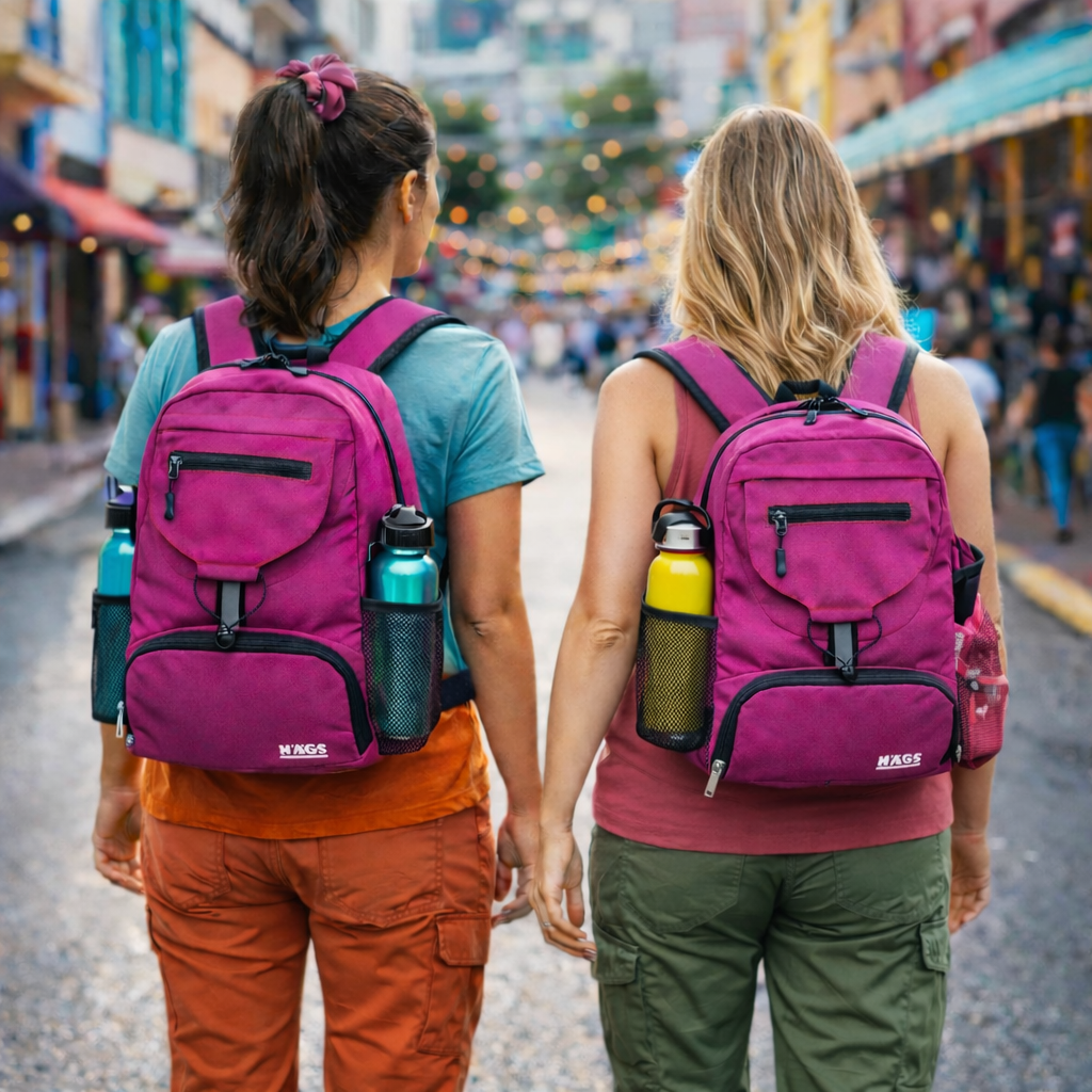 HAEGS Küçük Hafif Katlanabilir Kadın Günlük Sırt Çantası Ultra Hafif Seyahat Yürüyüş Kamp Günlük Kullanım için 20 Lt Pembe 2