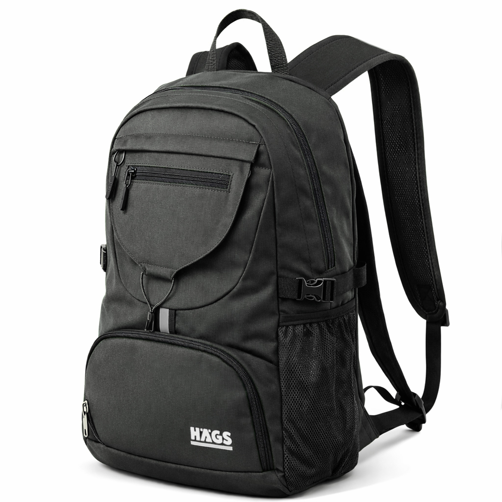 HAEGS Küçük Hafif Katlanabilir Günlük Sırt Çantası Ultra Hafif Seyahat Yürüyüş Kamp Günlük Kullanım Çantası Erkek ve Kadın İçin 20 Lt Siyah