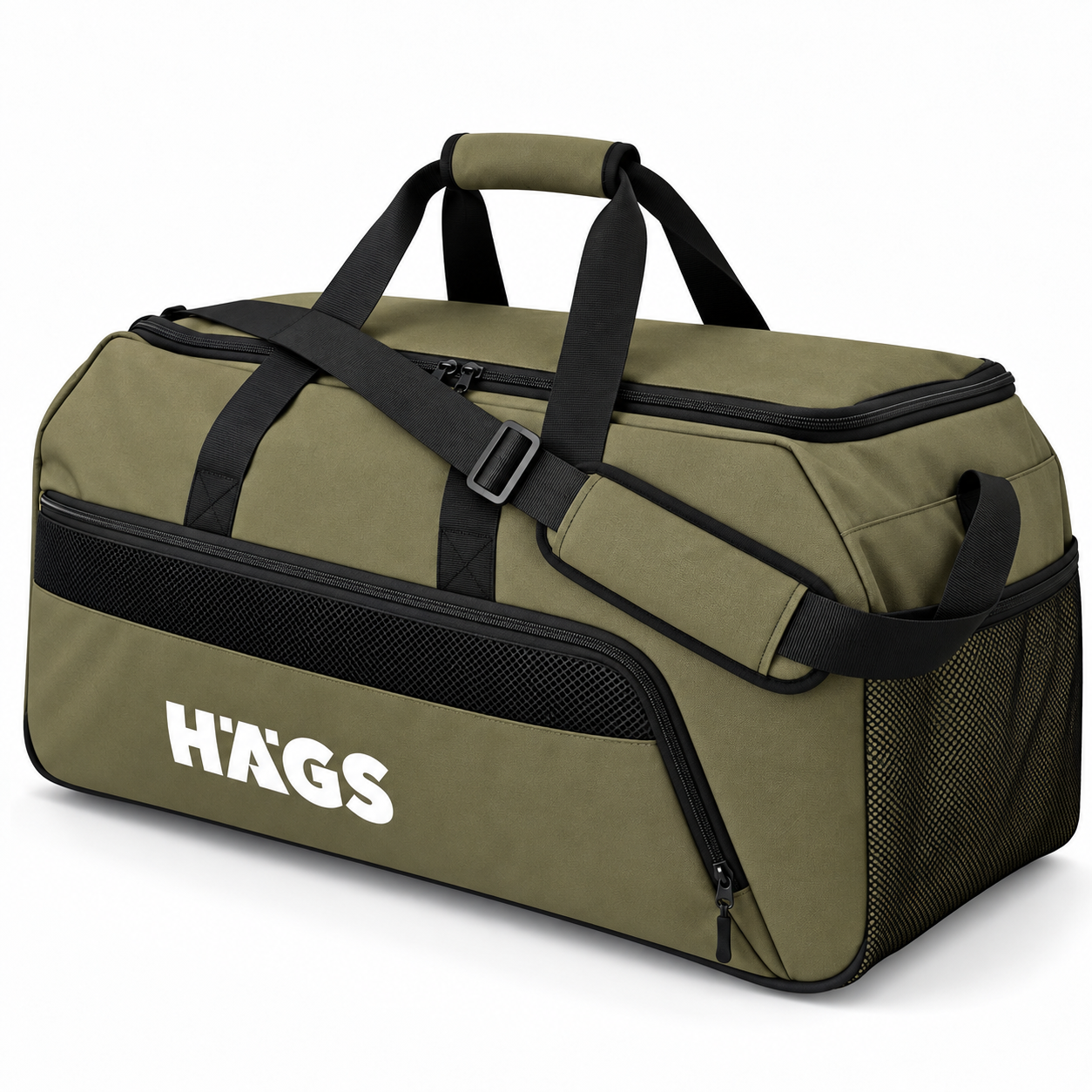 HAEGS Spor Seyahat Çantası Duffle Bag Taşıma Çantası Su Geçirmez Dayanıklı Erkek Kadın için Büyük BoySpor Çantası Sports Kamp Malzemeleri Taşıma Saklama için 65Lt - Yeşil