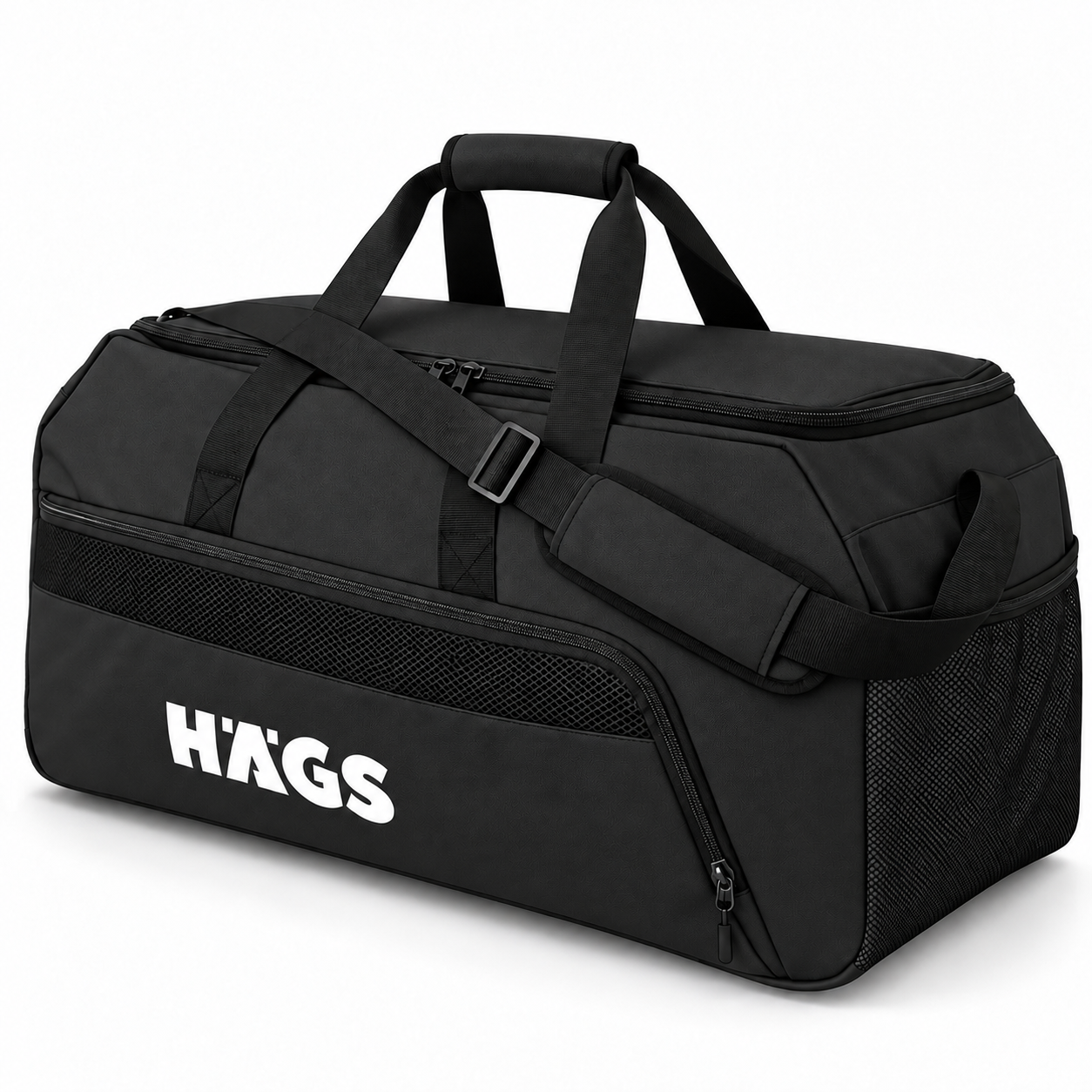 HAEGS Spor Seyahat Çantası Duffle Bag Taşıma Çantası Su Geçirmez Dayanıklı Erkek Kadın için Büyük Boy Spor Çantası Sports Kamp Malzemeleri Taşıma Saklama için 65Lt - Siyah