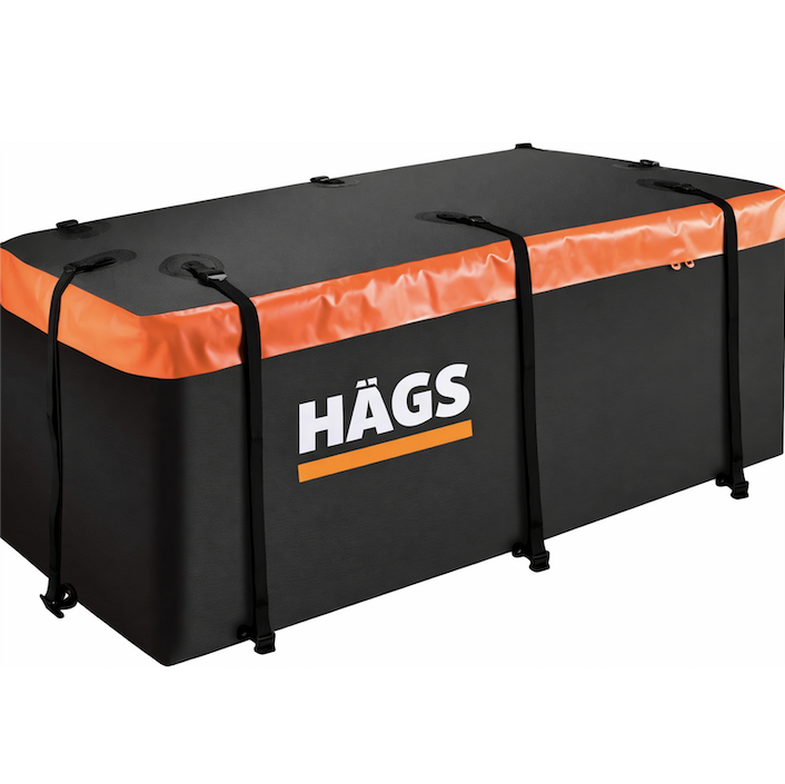 Haegs Araç Üstü Bagaj Çantası Pickup Bagaj içi Çantası Ağır Hizmet Tipi Su Geçirmez Tüm Araç Tavanları için Üst Rafı Çıtası Olan veya Olmayan 540L 150 x 60 x 60cm Siyah - Turuncu