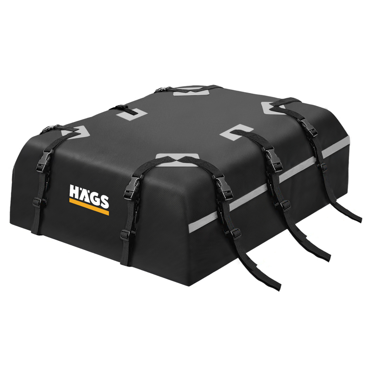 Haegs Araç Üstü Bagaj Çantası Port Bagaj Araç Üstü Tavan Çantası Ağır Hizmet Tipi Su Geçirmez Tüm Araç Tavanları için Üst Rafı Çıtası Olan veya Olmayan 570L 130 x 102 x 43cm Siyah - Gri