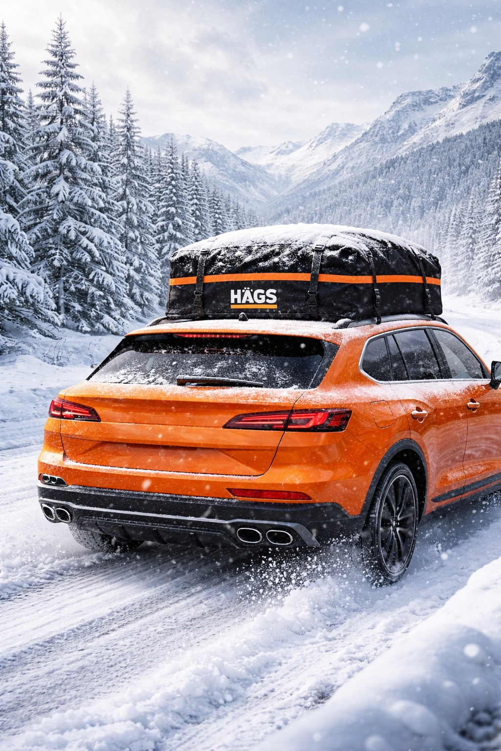 Haegs Araç Üstü Bagaj Çantası Port Bagaj Araç Üstü Tavan Çantası Ağır Hizmet Tipi Su Geçirmez Tüm Araç Tavanları için Üst Rafı Çıtası Olan veya Olmayan 415L 112 x 86 x 43cm Siyah - Turuncu 7