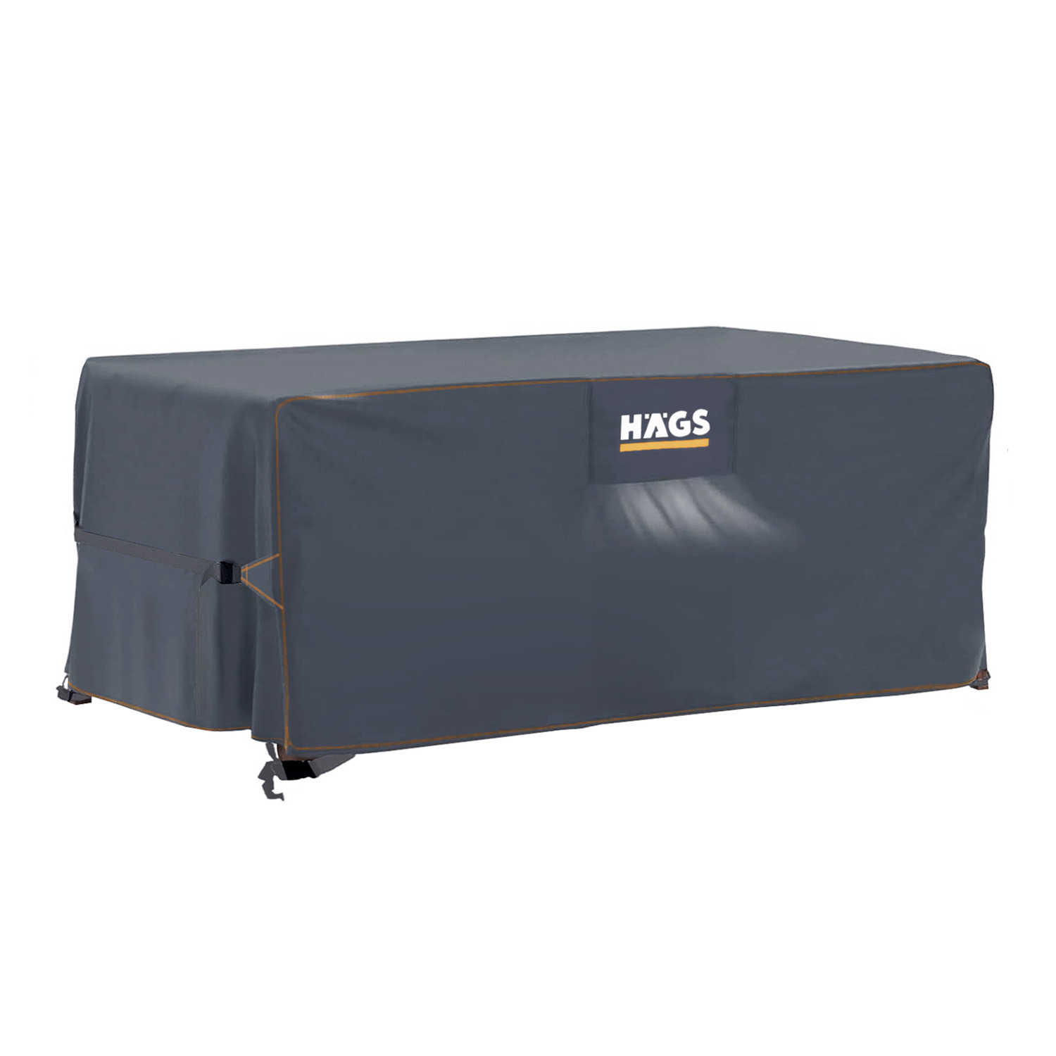 Haegs Bahçe Mobilyası Örtüsü 150-90-74cm Ağır Hizmet Oxford Kumaş Su Geçirmez Dış Mekan Veranda Masa Örtüsü Havalandırmalı Masa ve Sandalye Koruma Kılıfı 150-90-74cm - gri
