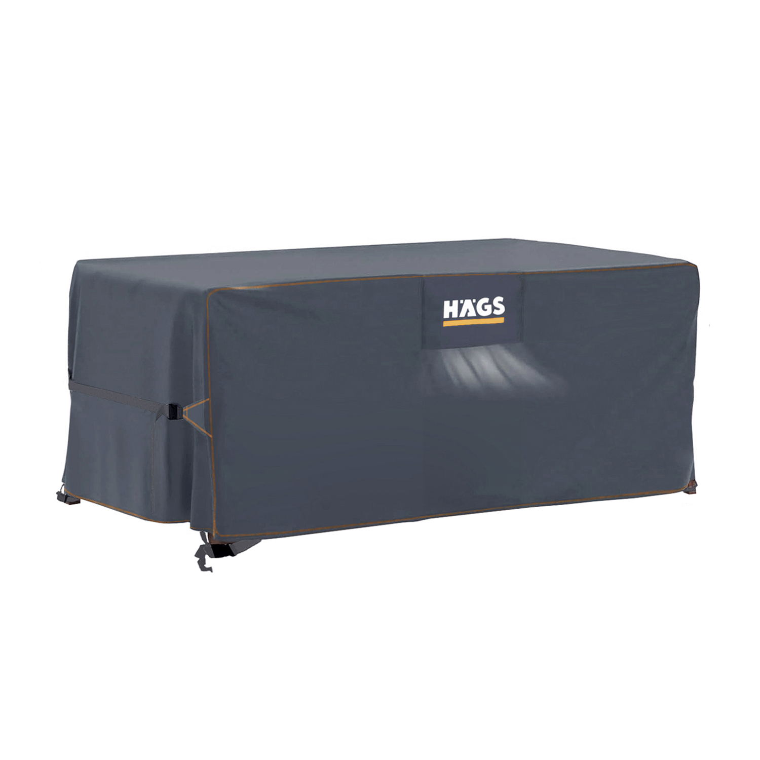 Haegs Bahçe Mobilyası Örtüsü 180-150-90cm Ağır Hizmet Oxford Kumaş Su Geçirmez Dış Mekan Veranda Masa Örtüsü Havalandırmalı Masa ve Sandalye Koruma Kılıfı Gri