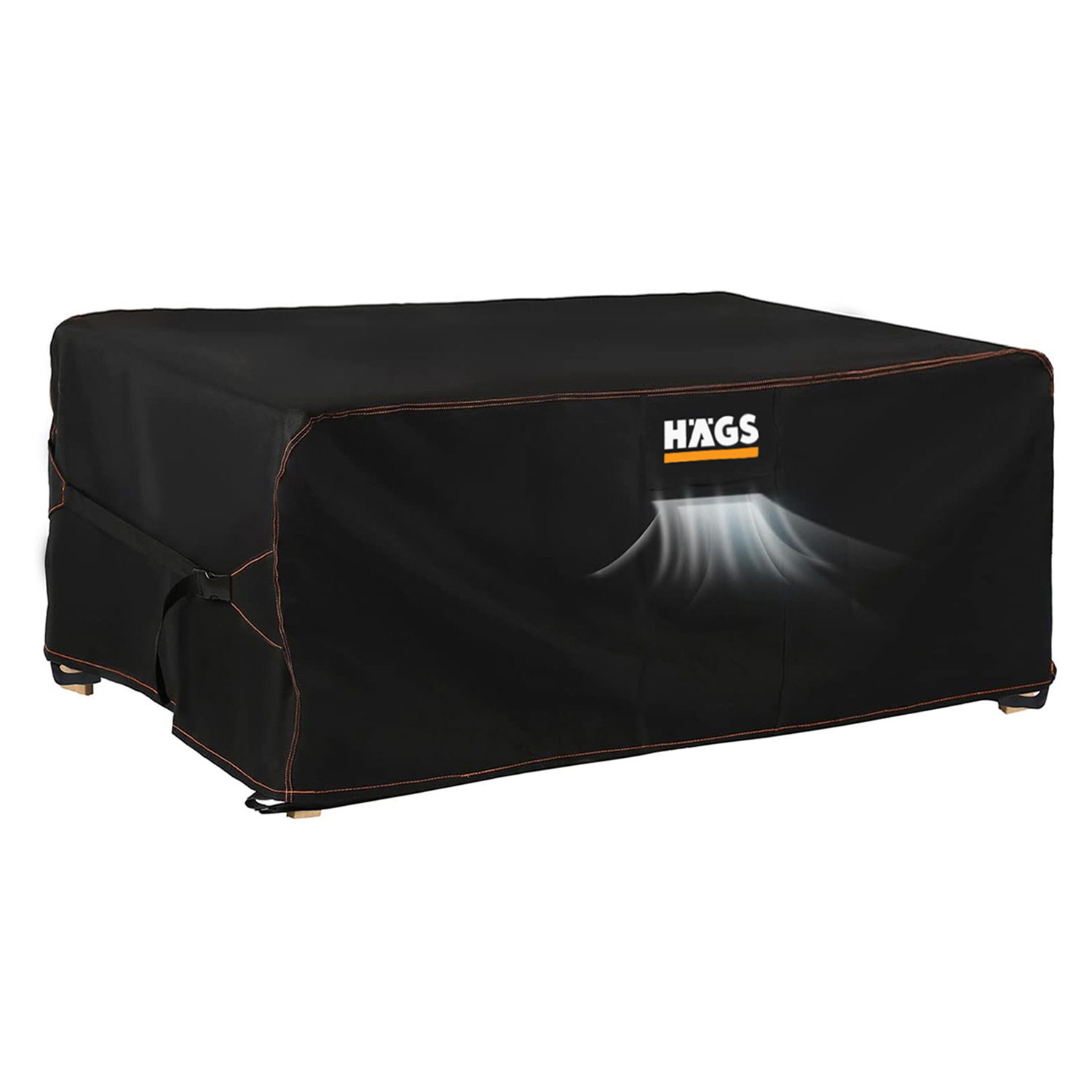 Haegs Bahçe Mobilyası Örtüsü 230-150-90cm Ağır Hizmet Oxford Kumaş Su Geçirmez Dış Mekan Veranda Masa Örtüsü Havalandırmalı Masa ve Sandalye Koruma Kılıfı Siyah