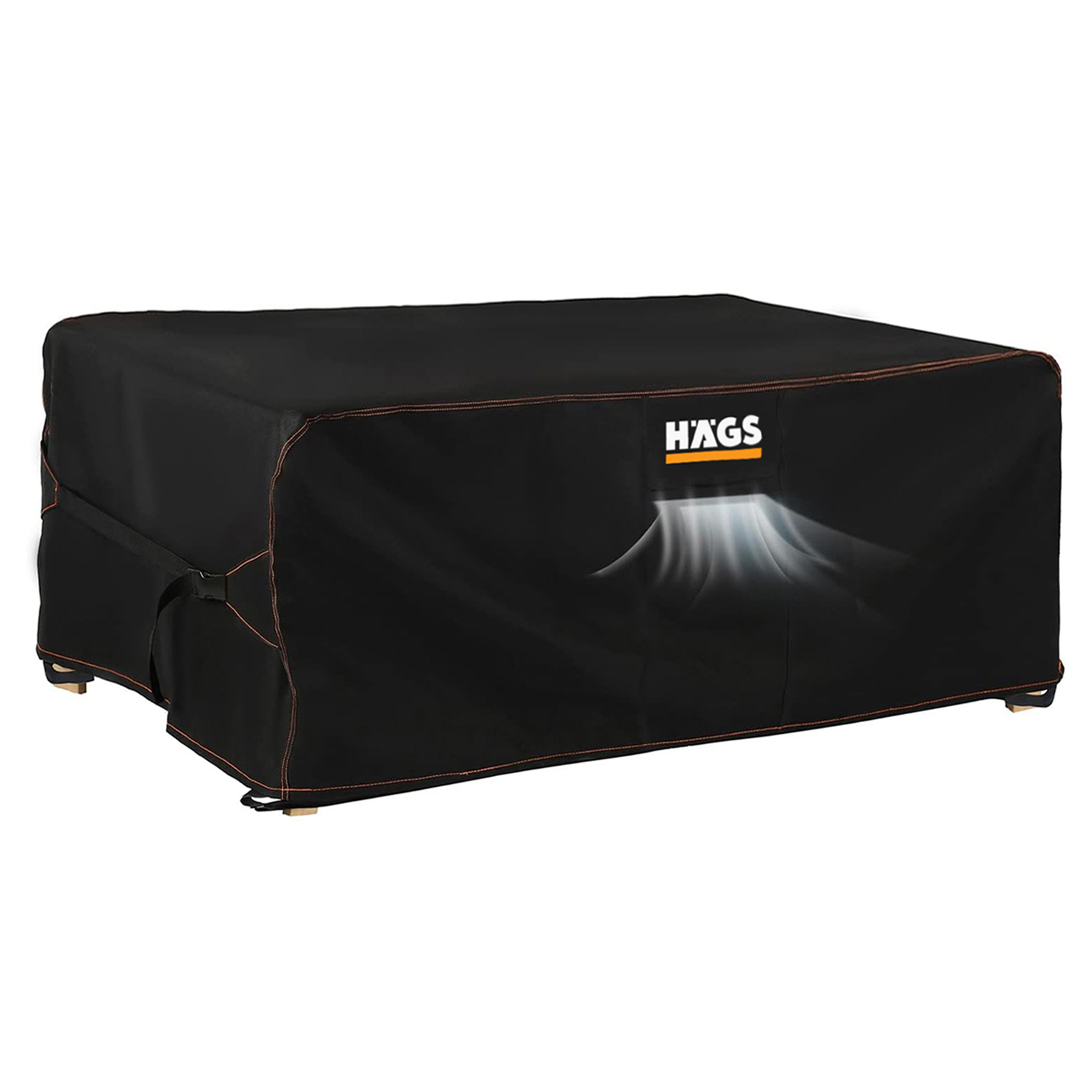 Haegs Bahçe Mobilyası Örtüsü 240-180-100cm Ağır Hizmet Oxford Kumaş Su Geçirmez Dış Mekan Veranda Masa Örtüsü Havalandırmalı Masa ve Sandalye Koruma Kılıfı Siyah 1