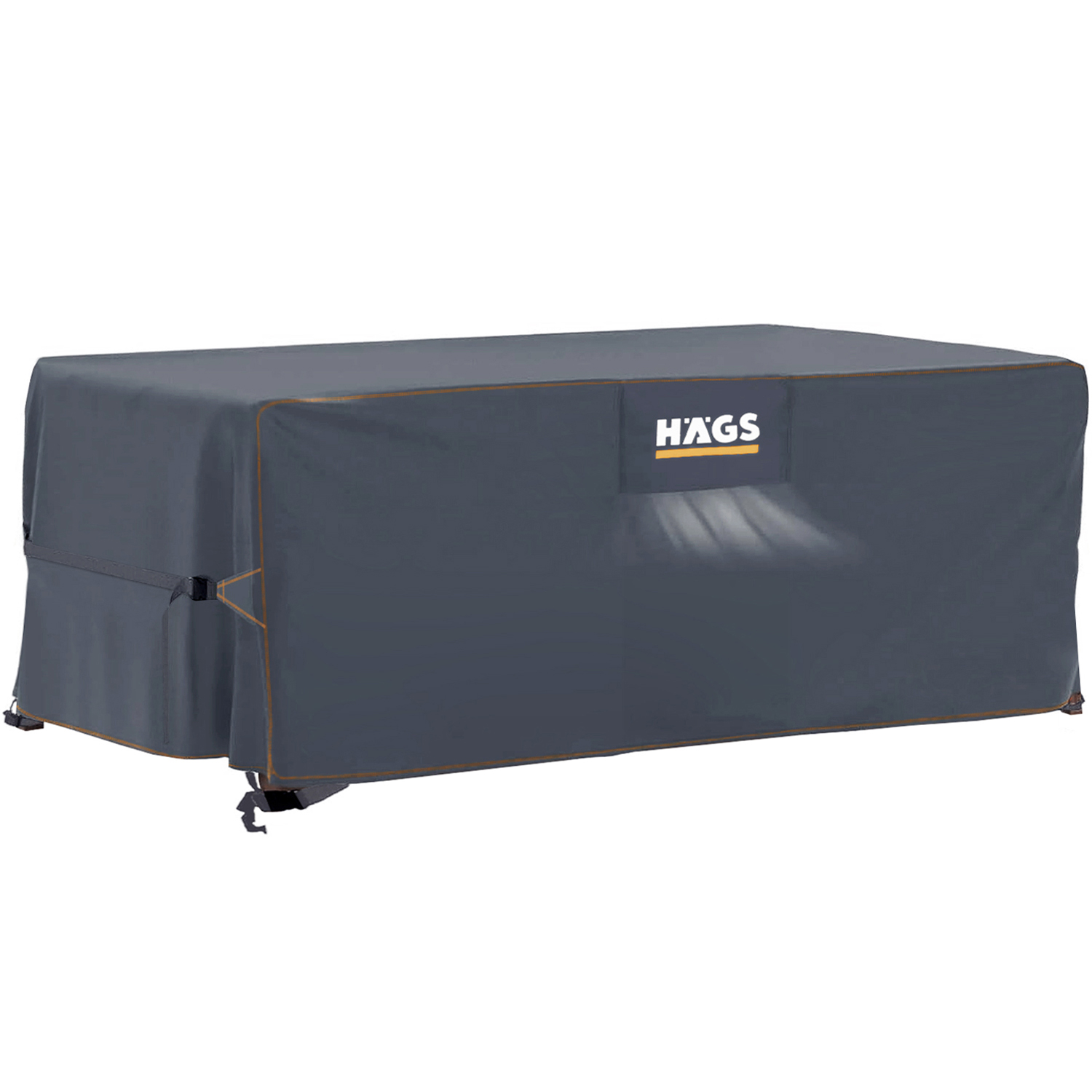 Haegs Bahçe Mobilyası Örtüsü 300-200-90cm Ağır Hizmet Oxford Kumaş Su Geçirmez Dış Mekan Veranda Masa Örtüsü Havalandırmalı Masa ve Sandalye Koruma Kılıfı Gri 1