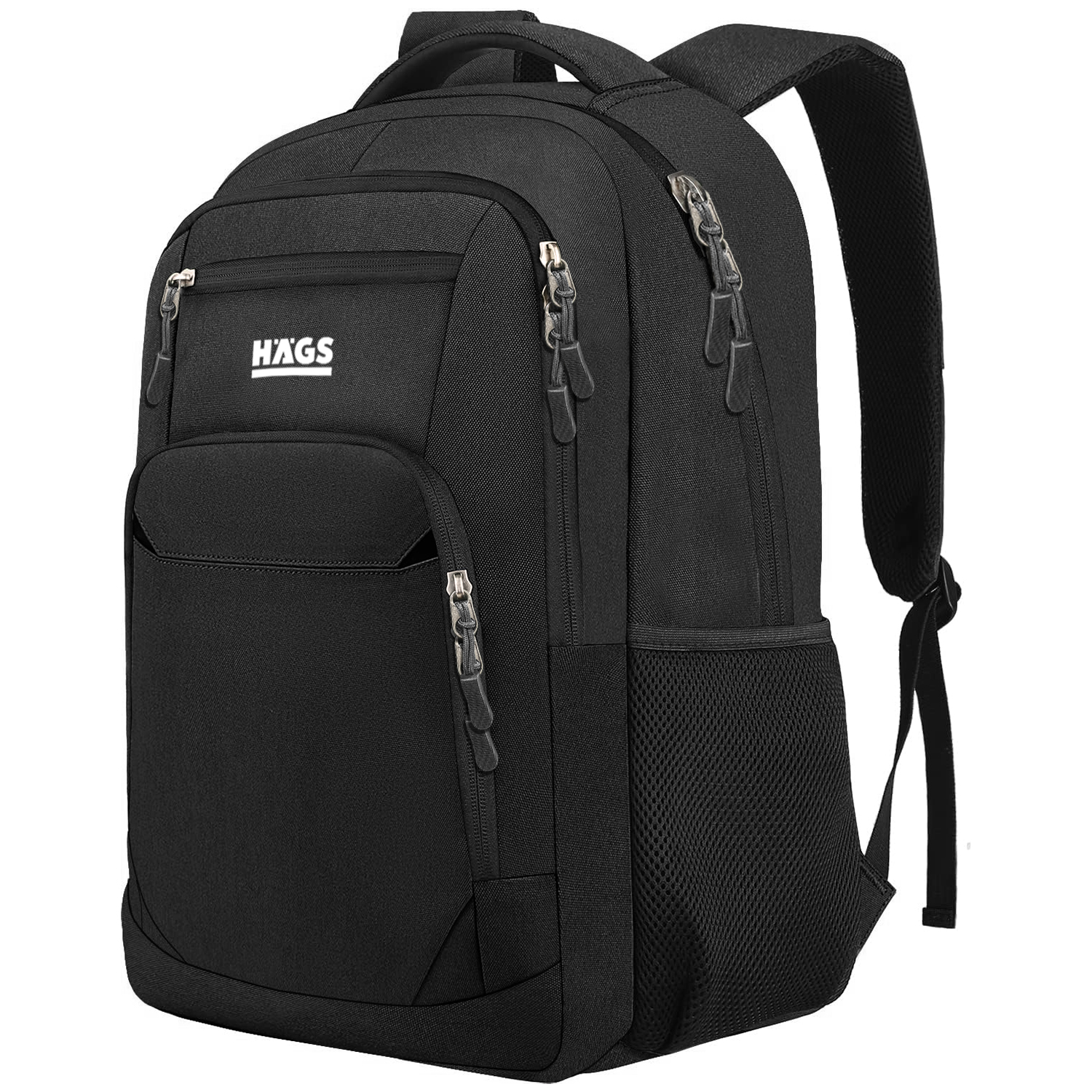 Haegs Laptop Sırt Çantası Multi Cepli İş Seyahat Çantası Dizüstü Bilgisayar Sırt Çantası Suya Dayanıklı Kolej Bilgisayar Çantası Kadınlar ve Erkekler İçin Çok Bölmeli Organizer Çanta - Siyah