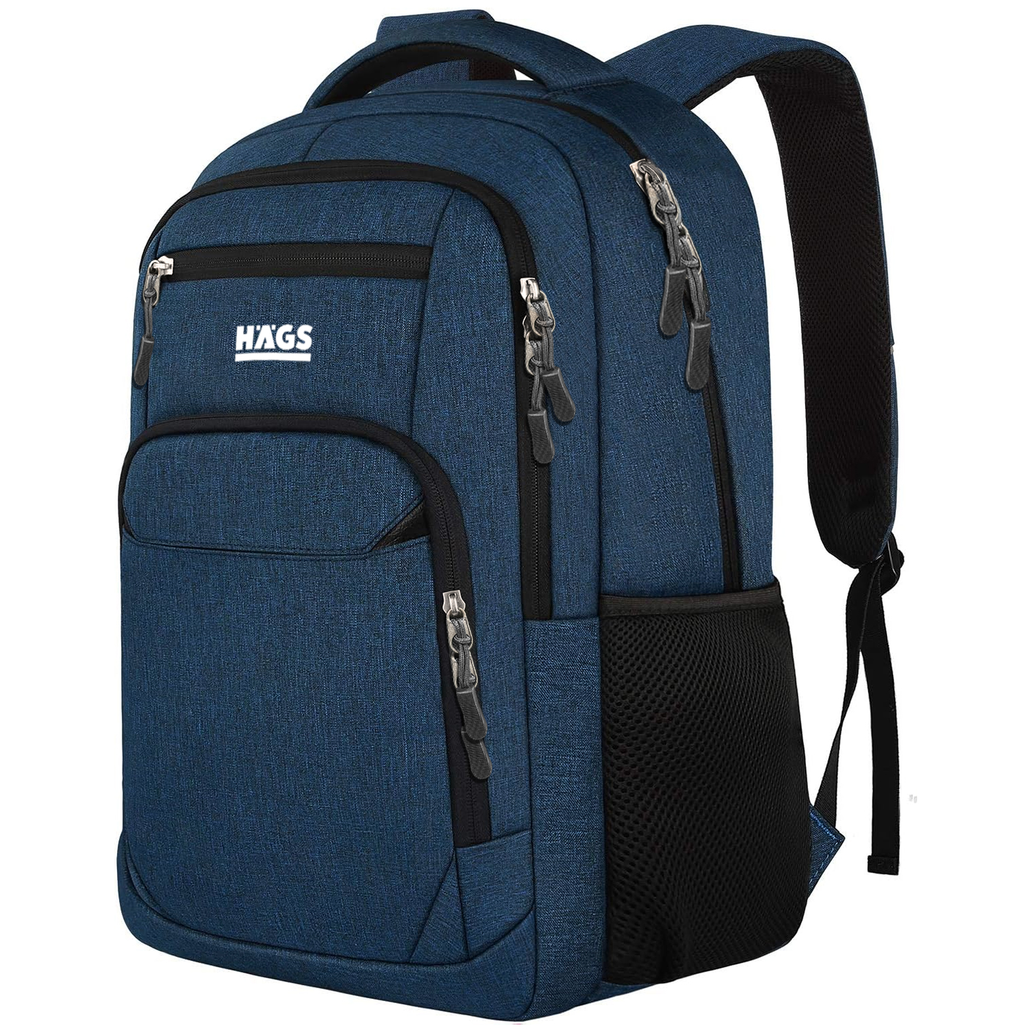 Haegs Laptop Sırt Çantası Multi Cepli İş Seyahat Çantası Dizüstü Bilgisayar Sırt Çantası Suya Dayanıklı Kolej Bilgisayar Çantası Kadınlar ve Erkekler İçin Çok Bölmeli Organizer Çanta - Koyu Mavi