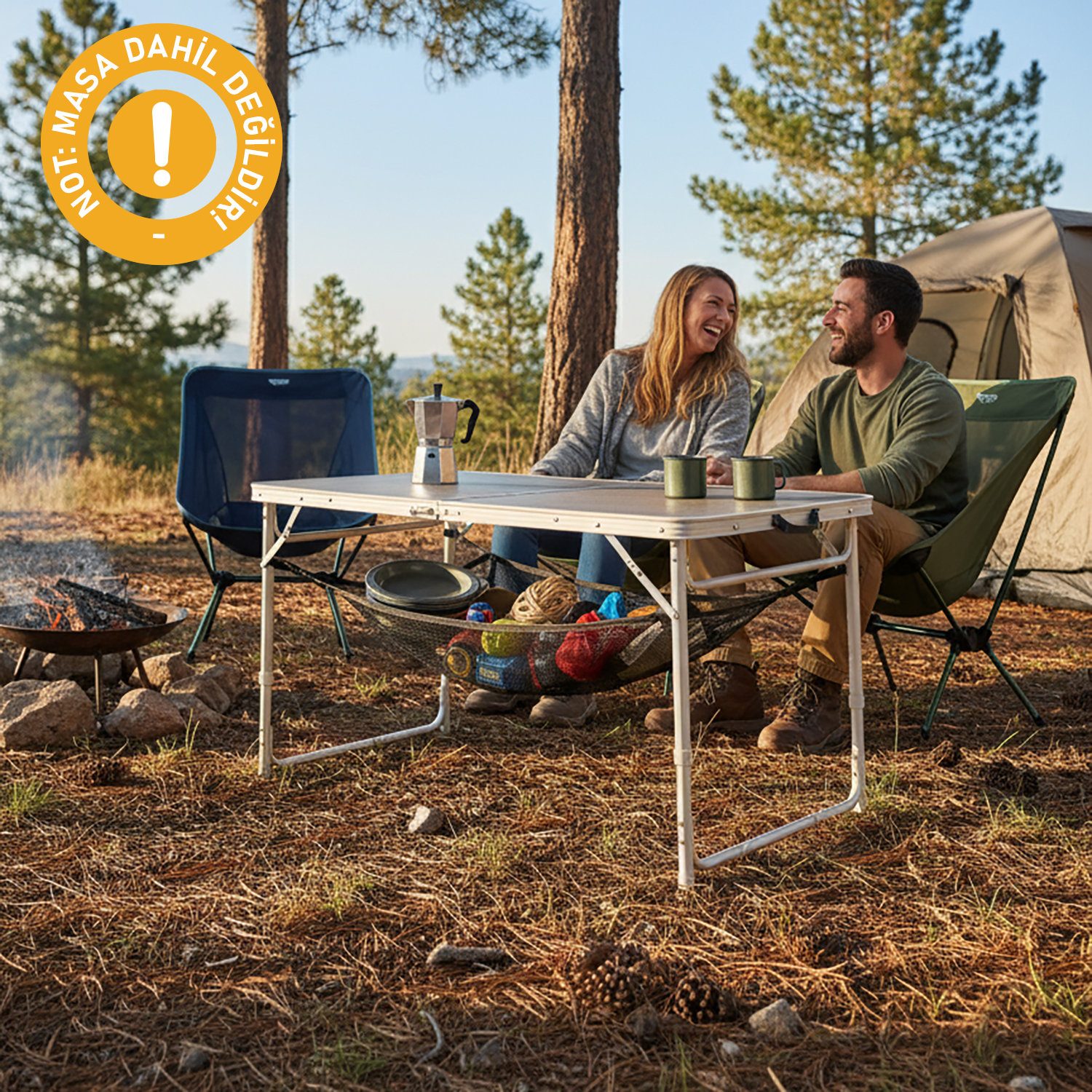 Haegs Masa Altı Saklama Filesi Kamp Piknik Outdoor için Masa Altı Kamp Malzemeleri Eşya Depolama Düzenleyici Organizer Kese Hurç File - XL - 80x40 cm - Gri 4