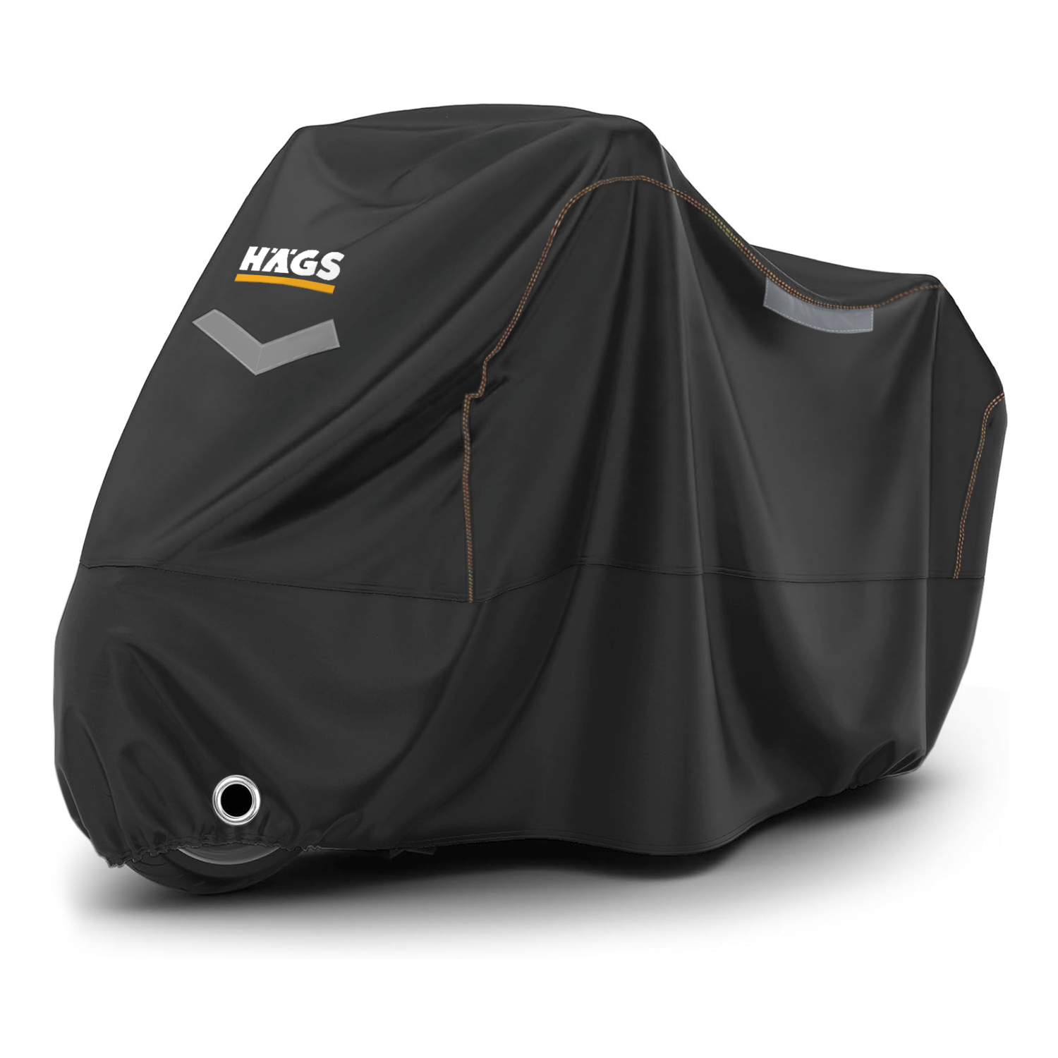 Haegs Motosiklet Brandası Motor Kılıfı Örtüsü Dış Mekan Motosiklet Örtüsü Su Geçirmez Rüzgar Toz Geçirmez Motor Garaj Brandası Kışa Dayanıklı XL 245x95x125 cm - Siyah 1