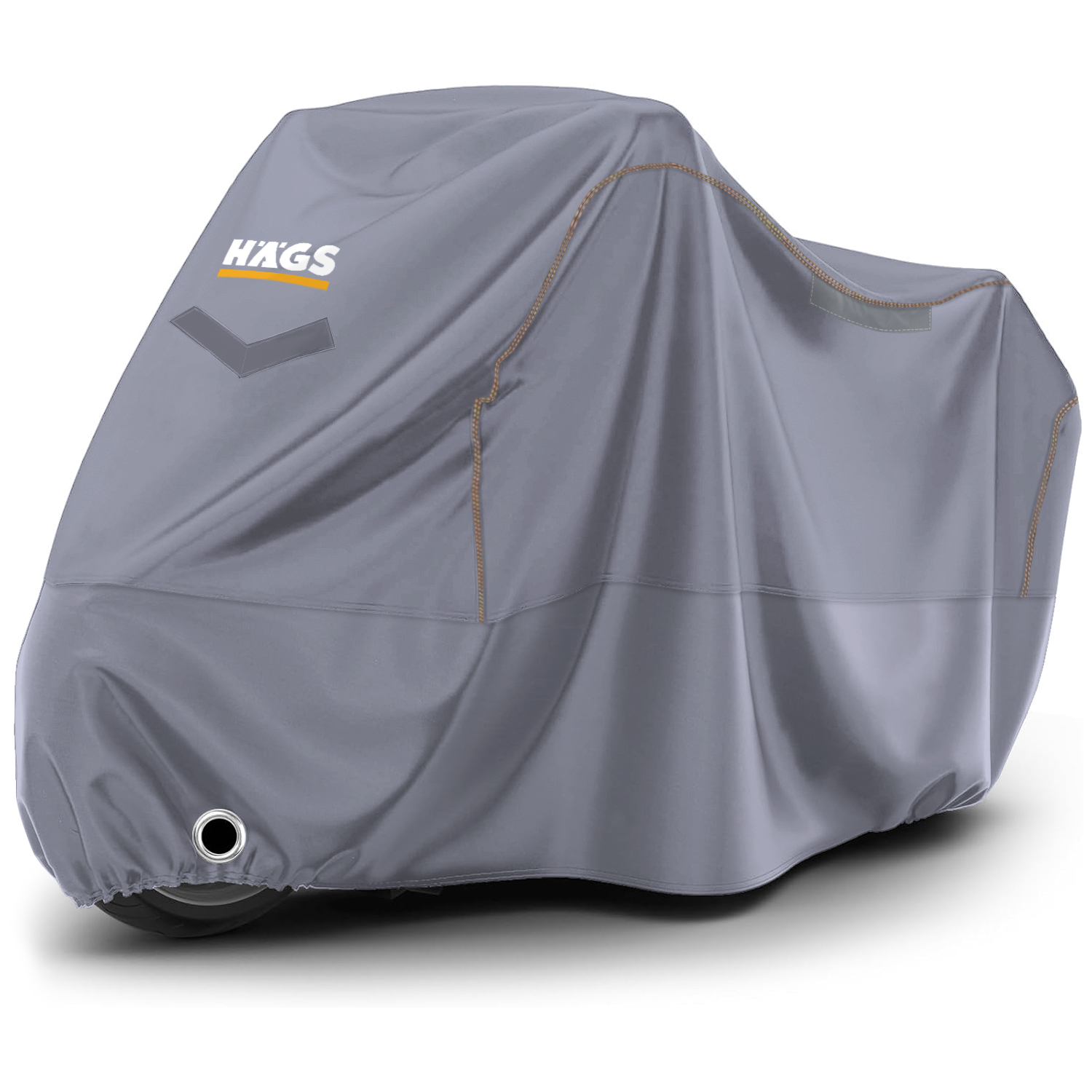 Haegs Motosiklet Brandası Motor Kılıfı Örtüsü Dış Mekan Motosiklet Örtüsü Su Geçirmez Rüzgar Toz Geçirmez Motor Garaj Brandası Kışa Dayanıklı XXL 265x105x125 cm - Gri 1