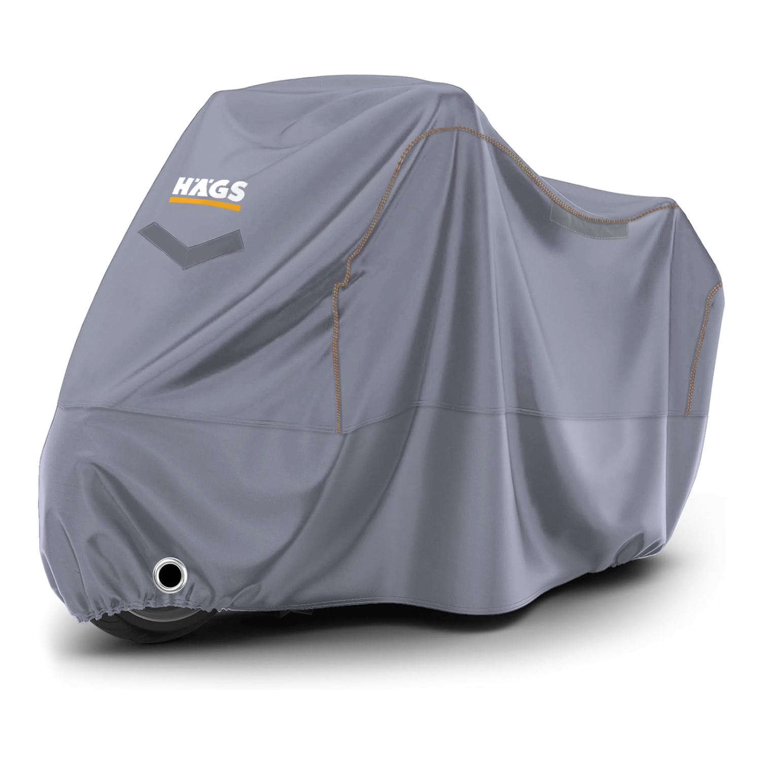 Haegs Motosiklet Brandası Motor Kılıfı Örtüsü Dış Mekan Motosiklet Örtüsü Su Geçirmez Rüzgar Toz Geçirmez Motor Garaj Brandası Kışa Dayanıklı XL 245x95x125 cm - Gri 1