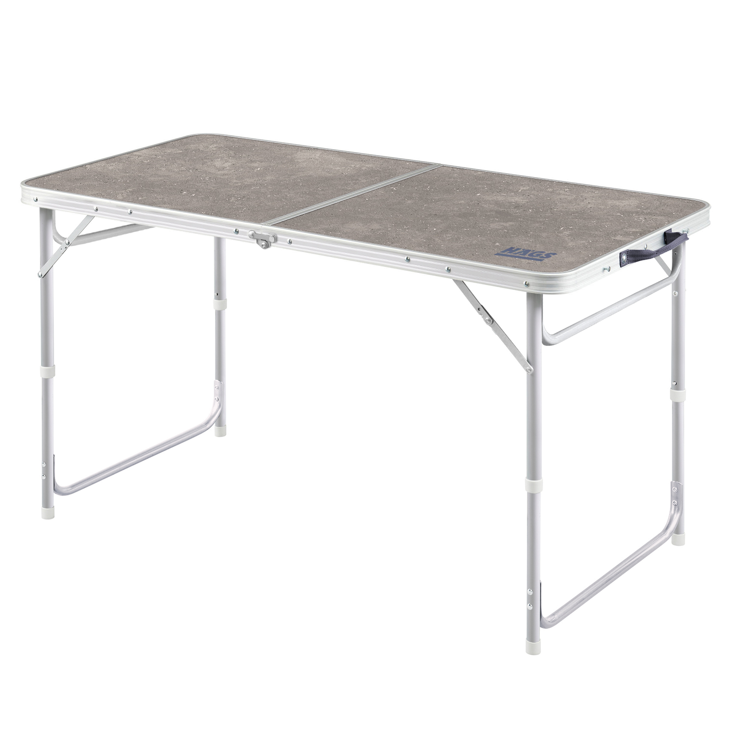 Haegs Portatif Kamp Masası 3 Yükseklik Ayarlı Katlanır Piknik Masası Kolay Taşınabilir Alüminyum Masa - 120x60 - Mermer Desenli