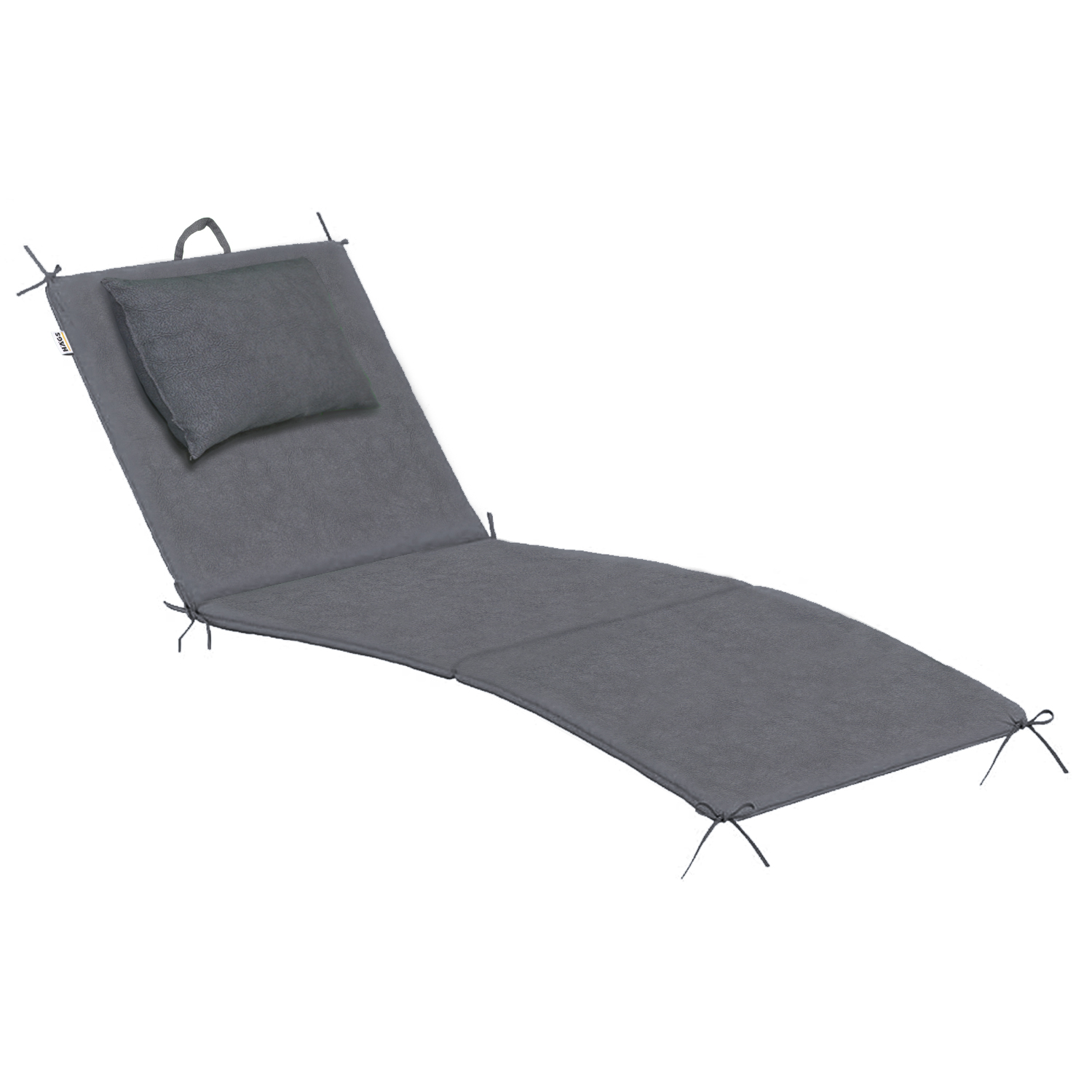 Haegs Şezlong Minderi Havuz Plaj Outdoor Kamp için Katlanır Sünger Minder Su Geçirmez Dış Mekan Süet Kumaş Kılıf Dış Mekan Mobilyaları İçin Veranda Yedek Minderi 22 Dens - 180x55x3 cm - Gri