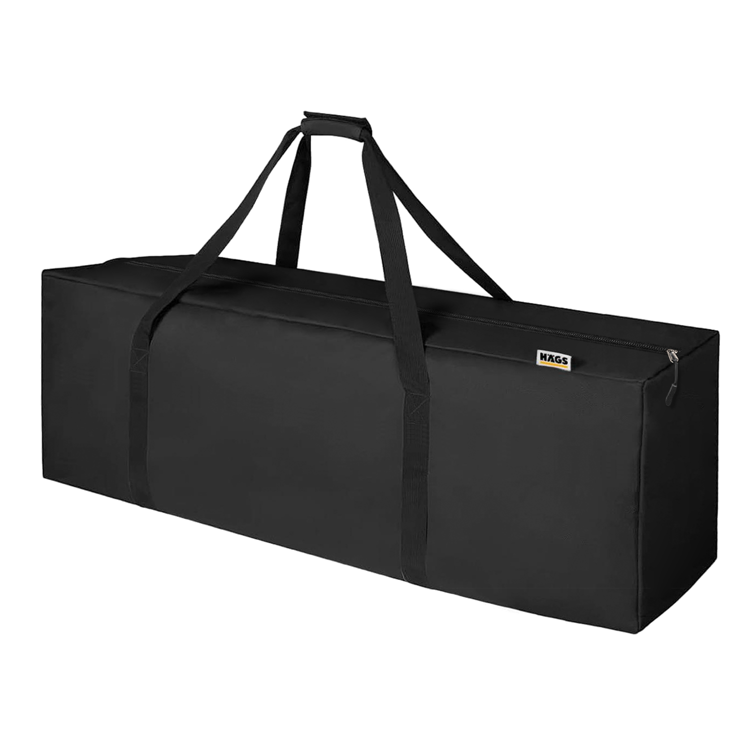 Haegs Taşıma Çantası Uzun Dar Yüksek Çok Amaçlı Fermuarlı Dayanıklı Seyahat Spor Kamp Malzemeleri Saklama Çantası Hurç Valiz 145L 125 x 28 x 42 cm - Siyah