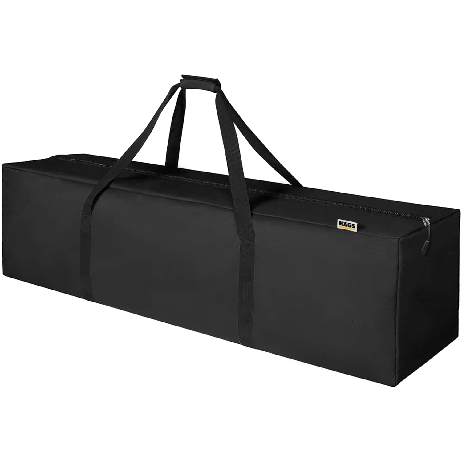 Haegs Taşıma Çantası Uzun Geniş Çok Amaçlı Fermuarlı Dayanıklı Seyahat Kamp Malzemeleri Saklama Çantası Hurç Valiz 330L 150 x 43 x 52 cm - Siyah