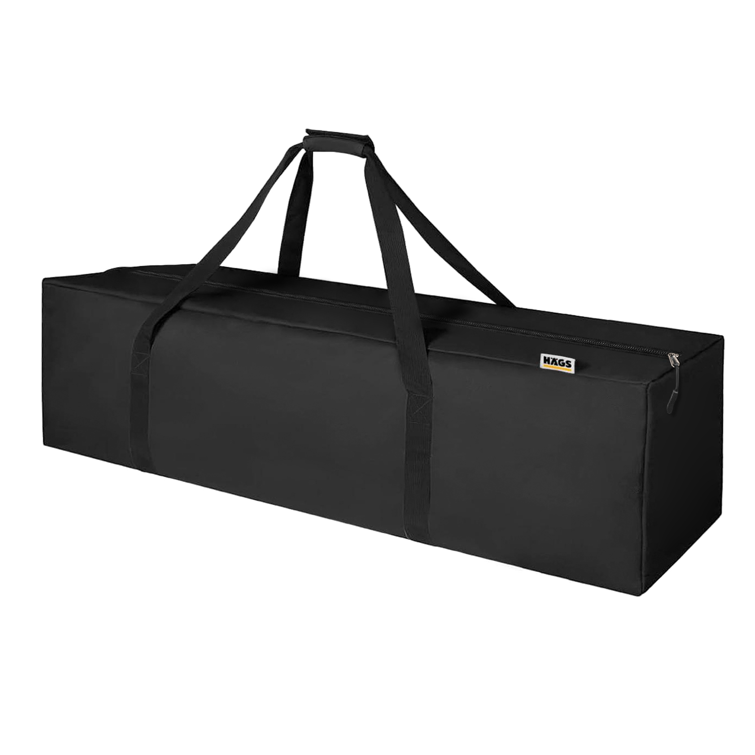 Haegs Taşıma Çantası Uzun Kare Çok Amaçlı Fermuarlı Dayanıklı Seyahat Spor Kamp Malzemeleri Saklama Çantası Hurç Valiz 135L 125 x 33 x 33 cm - Siyah